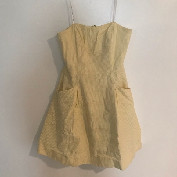 Lilly Pulitzer Yellow Seersucker Blossom Dress 00 - Picture 2 of 4